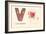 V is for Valentine-null-Framed Art Print