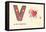 V is for Valentine-null-Framed Stretched Canvas