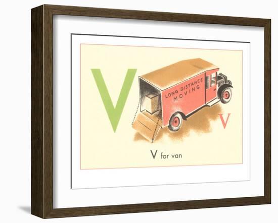 V is for Van-null-Framed Art Print