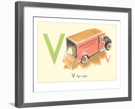 V is for Van-null-Framed Art Print