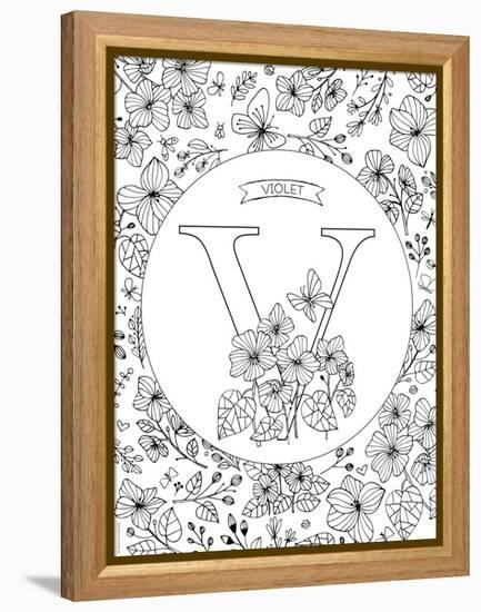 V is for Violet-Heather Rosas-Framed Stretched Canvas