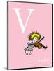 V is for Violin (pink)-Theodor (Dr. Seuss) Geisel-Mounted Art Print