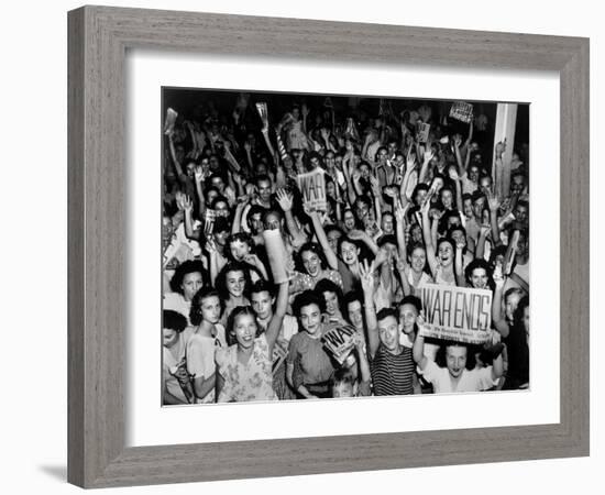 V-J Day (Victory over Japan) Celebrations in Oak Ridge, Tennessee-null-Framed Photo