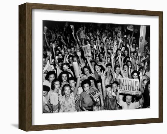 V-J Day (Victory over Japan) Celebrations in Oak Ridge, Tennessee-null-Framed Photo