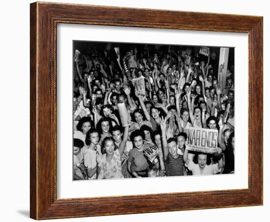 V-J Day (Victory over Japan) Celebrations in Oak Ridge, Tennessee-null-Framed Photo