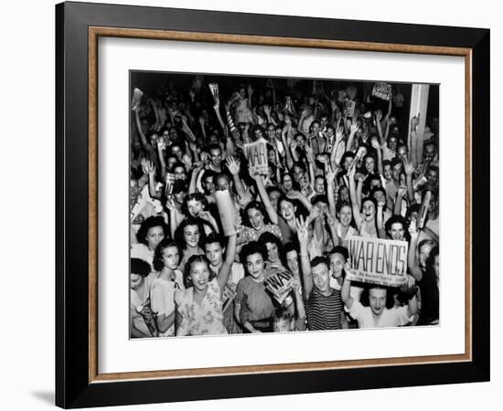 V-J Day (Victory over Japan) Celebrations in Oak Ridge, Tennessee-null-Framed Photo