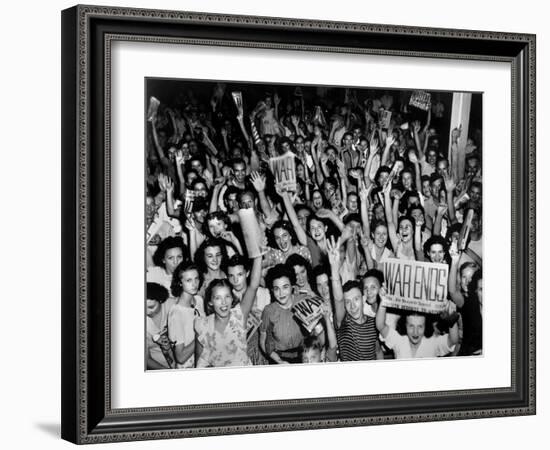 V-J Day (Victory over Japan) Celebrations in Oak Ridge, Tennessee-null-Framed Photo