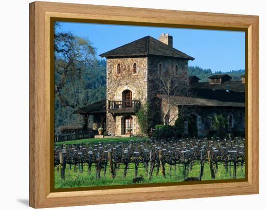 V Sattui Winery and Vineyard in St. Helena, Napa Valley Wine Country, California, USA-John Alves-Framed Premier Image Canvas