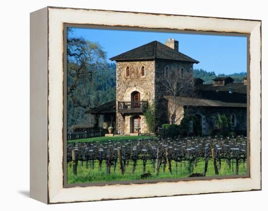 V Sattui Winery and Vineyard in St. Helena, Napa Valley Wine Country, California, USA-John Alves-Framed Premier Image Canvas