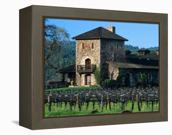 V Sattui Winery and Vineyard in St. Helena, Napa Valley Wine Country, California, USA-John Alves-Framed Premier Image Canvas