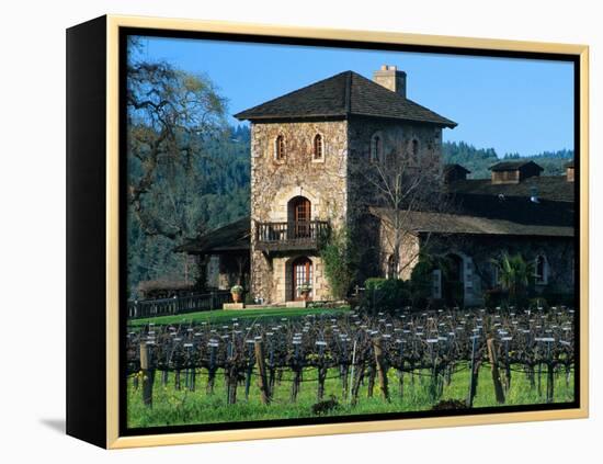 V Sattui Winery and Vineyard in St. Helena, Napa Valley Wine Country, California, USA-John Alves-Framed Premier Image Canvas