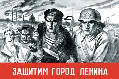Let's Defend the Great City of Lenin-V. Serov-Framed Art Print