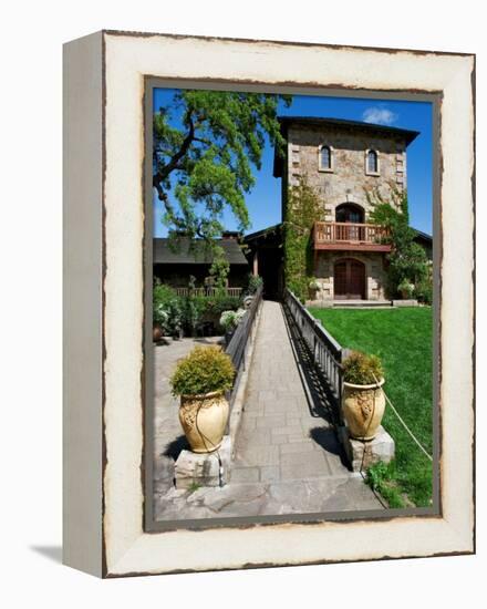 V. Statue Winery Headquarters, Napa Valley, California-Dennis Flaherty-Framed Premier Image Canvas