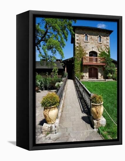 V. Statue Winery Headquarters, Napa Valley, California-Dennis Flaherty-Framed Premier Image Canvas