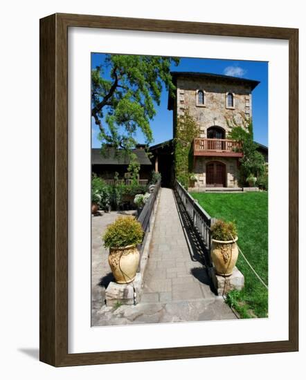 V. Statue Winery Headquarters, Napa Valley, California-Dennis Flaherty-Framed Photographic Print