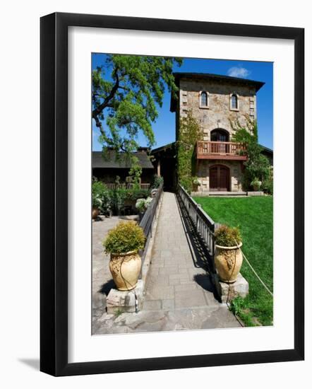 V. Statue Winery Headquarters, Napa Valley, California-Dennis Flaherty-Framed Photographic Print