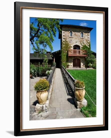 V. Statue Winery Headquarters, Napa Valley, California-Dennis Flaherty-Framed Photographic Print