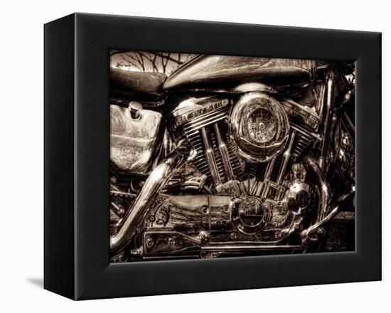 V-Twin Motorcyle Engine-Stephen Arens-Framed Premier Image Canvas