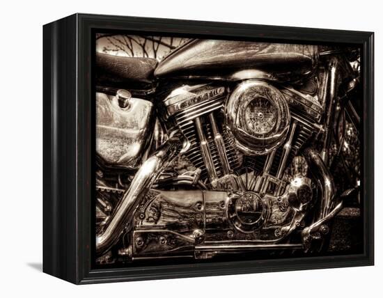 V-Twin Motorcyle Engine-Stephen Arens-Framed Premier Image Canvas