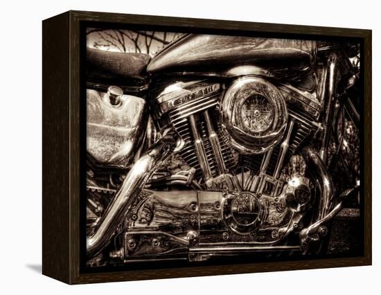 V-Twin Motorcyle Engine-Stephen Arens-Framed Premier Image Canvas