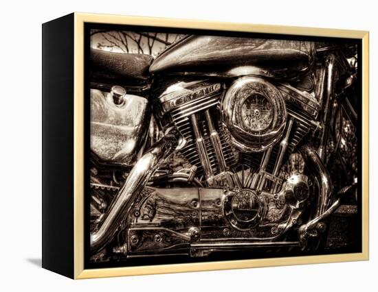 V-Twin Motorcyle Engine-Stephen Arens-Framed Premier Image Canvas