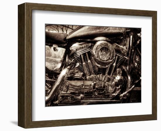 V-Twin Motorcyle Engine-Stephen Arens-Framed Photographic Print