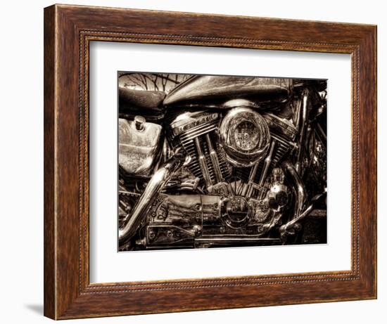 V-Twin Motorcyle Engine-Stephen Arens-Framed Photographic Print