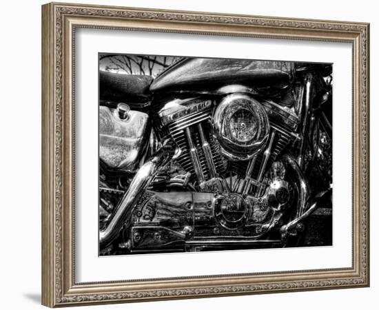 V-Twin Motorcyle Engine-Stephen Arens-Framed Photographic Print