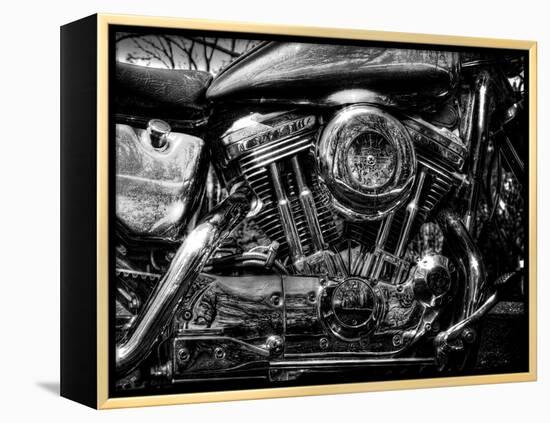V-Twin Motorcyle Engine-Stephen Arens-Framed Premier Image Canvas