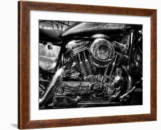 V-Twin Motorcyle Engine-Stephen Arens-Framed Photographic Print