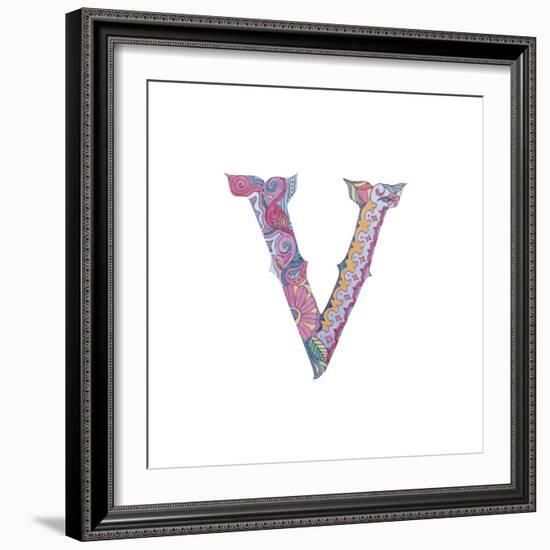 V-Green Girl-Framed Giclee Print