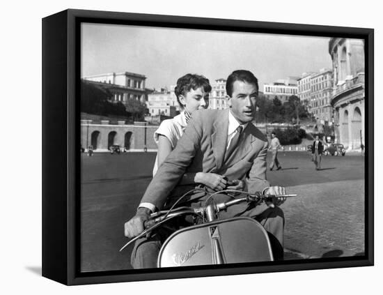 Vacances Romaines Roman Holiday De William Wyler Avec Gregory Peck Et Audrey Hepburn 1953-null-Framed Stretched Canvas