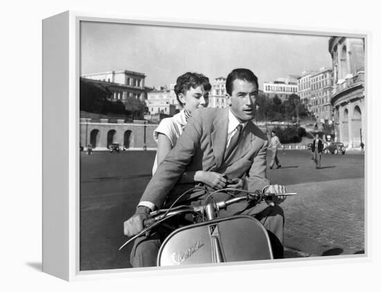 Vacances Romaines Roman Holiday De William Wyler Avec Gregory Peck Et Audrey Hepburn 1953-null-Framed Stretched Canvas
