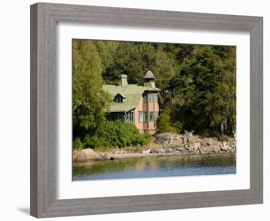 Vacation Home on Island in Helsinki Harbor, Helsinki, Finland-Nancy & Steve Ross-Framed Photographic Print