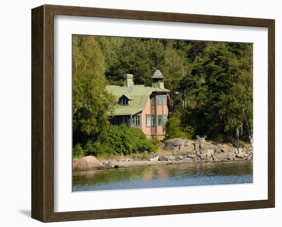 Vacation Home on Island in Helsinki Harbor, Helsinki, Finland-Nancy & Steve Ross-Framed Photographic Print