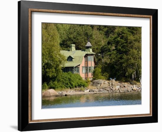 Vacation Home on Island in Helsinki Harbor, Helsinki, Finland-Nancy & Steve Ross-Framed Photographic Print