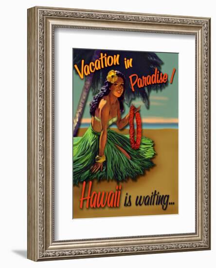 Vacation in Hawaii-null-Framed Giclee Print