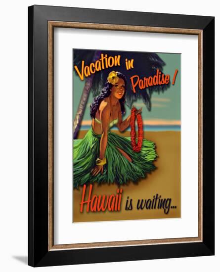 Vacation in Hawaii-null-Framed Giclee Print