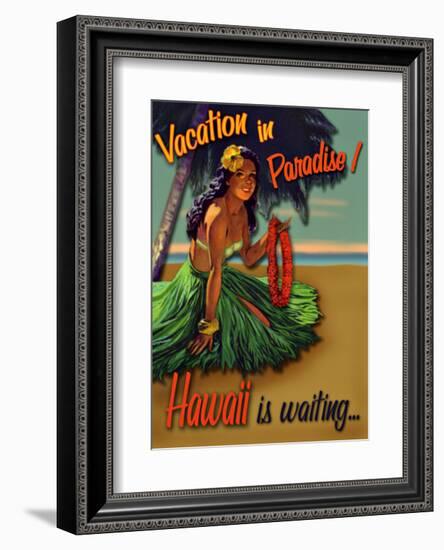 Vacation in Hawaii-null-Framed Giclee Print