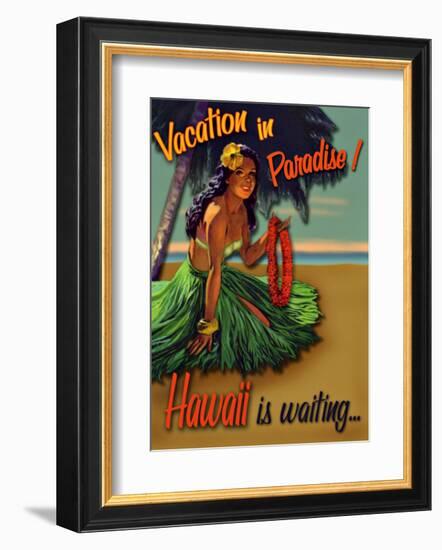 Vacation in Hawaii-null-Framed Giclee Print