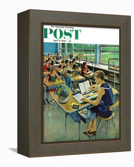 "Vacation Plans," Saturday Evening Post Cover, April 9, 1960-Ben Kimberly Prins-Framed Premier Image Canvas