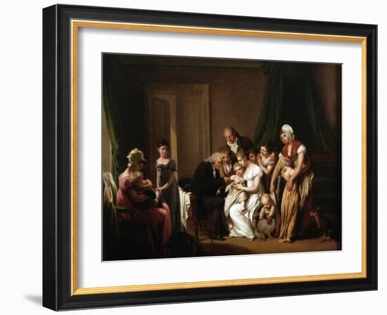 Vaccinating A Small Child-Louis-Leopold Boilly-Framed Art Print