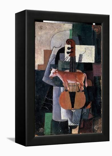 Vache Et Violon (Cow and Violin). Peinture De Kasimir Severinovich Malevitch (Malevich, Malevic) (1-Kazimir Severinovich Malevich-Framed Premier Image Canvas