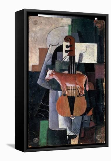 Vache Et Violon (Cow and Violin). Peinture De Kasimir Severinovich Malevitch (Malevich, Malevic) (1-Kazimir Severinovich Malevich-Framed Premier Image Canvas