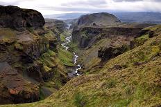 Landscape of Canyon and River in Thorsmork, Iceland. Laugavegur Trail from Skogar to Thorsmork in C-Vaclav P3k-Photographic Print