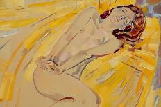 Watercolor Painting, Female Nudity Portrait, Handmade-Vadim Cherenko-Framed Photographic Print