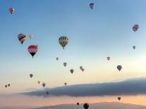 Hot Air Balloons (Atmosphere Ballons) Flying over Mountain Landscape at Cappadocia, UNESCO World He-Vadim Petrakov-Photographic Print