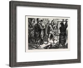 Vae Victis! the Barbarian's Sword Turns the Scale-null-Framed Giclee Print