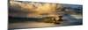 Vagar and Tindholmur islands at sunset, Faroe Islands, Denmark-Panoramic Images-Mounted Photographic Print