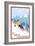 Vail, CO - Downhill Skier-Lantern Press-Framed Art Print